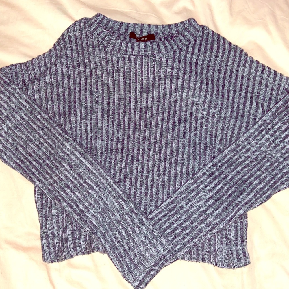 Gray Ribbed Crop Top || Forever 21